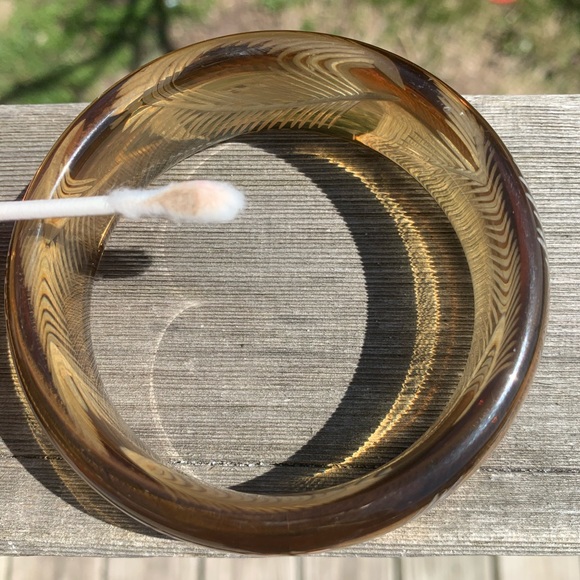 Genuine Bakelite Bangle Tested Carved Rare - Picture 2 of 6